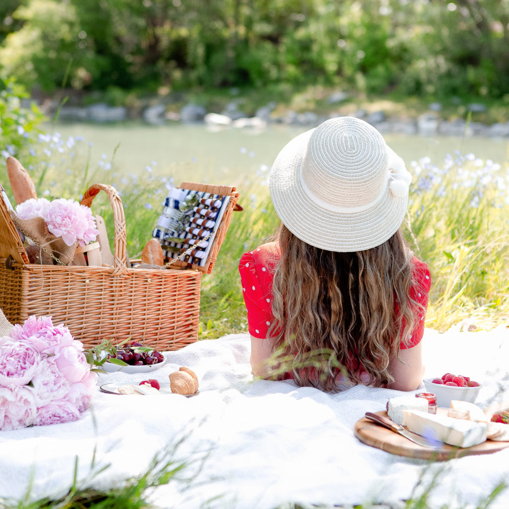 unplug from social media , two girls enjoying a picnic .