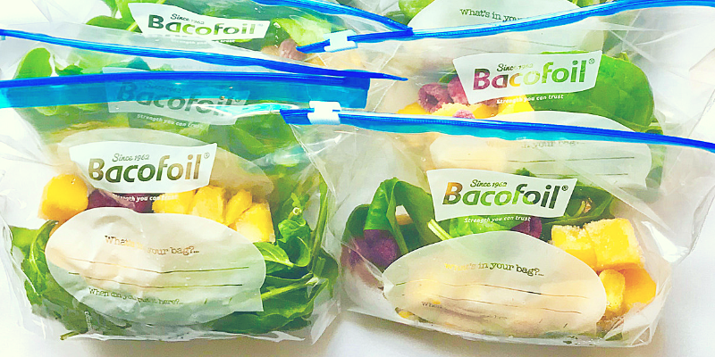 healthy smoothy meal prep bags .
