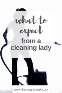 What to expect from a cleaning lady Pinterest image .