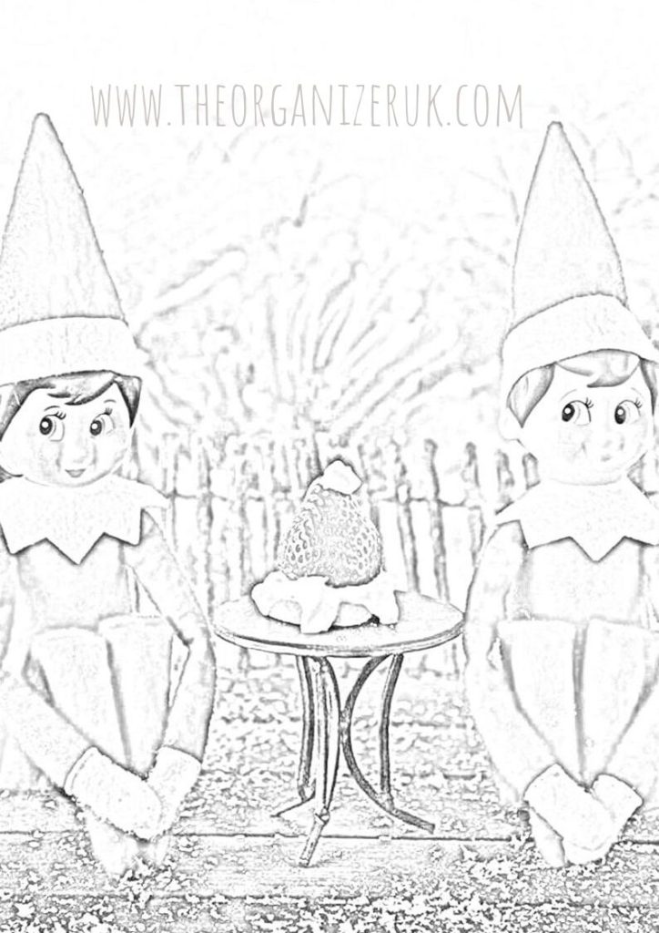 elf on the shelf coloring page 