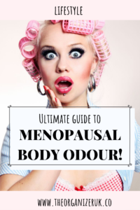 menopausal body odor pinnable image.
