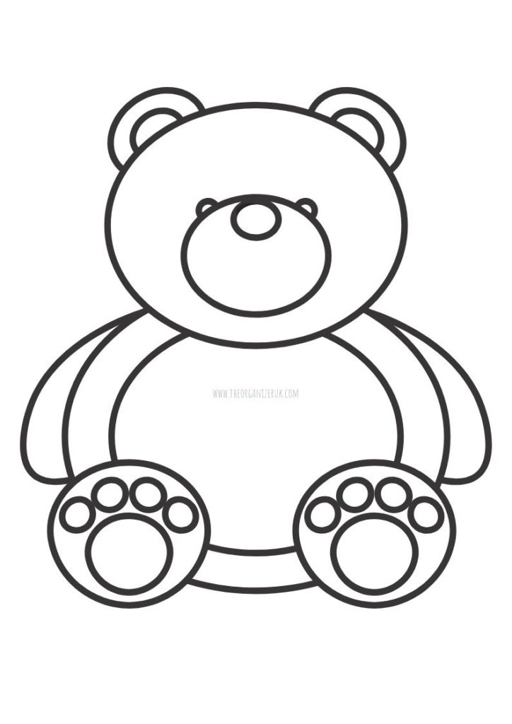 cute bear colouring page