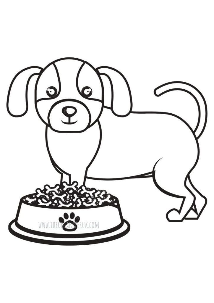 cute dog colouring page