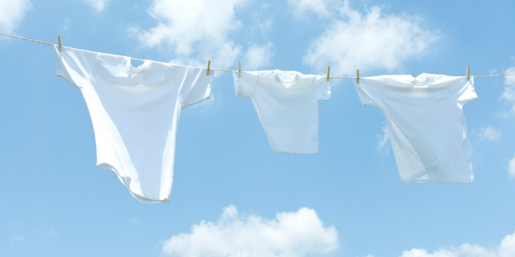 white laundry on the line 