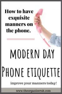 telephone etiquette.