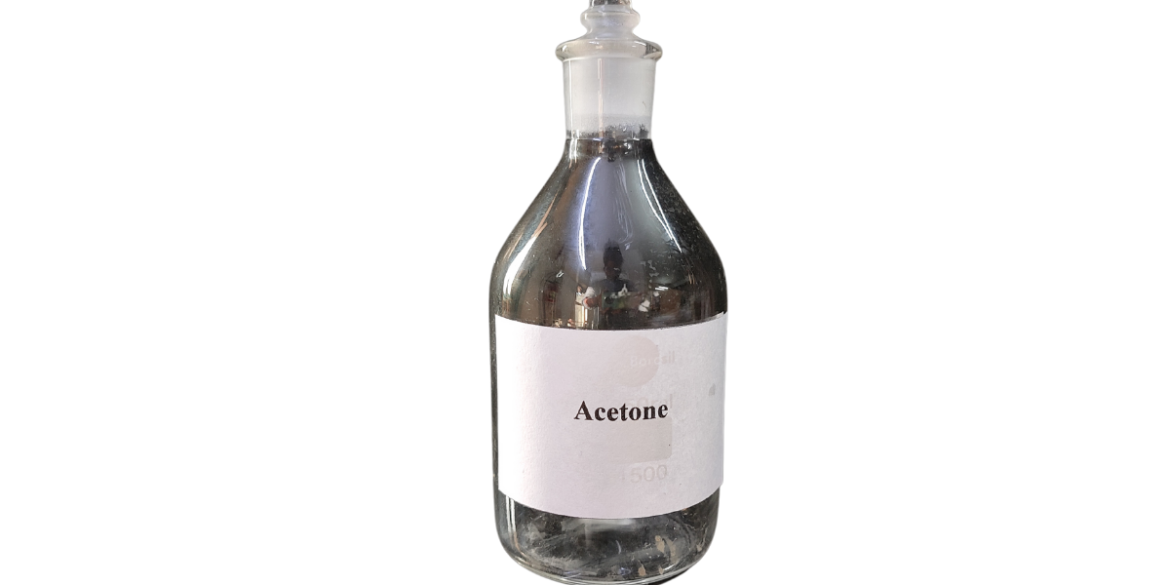 a bottle of acetone