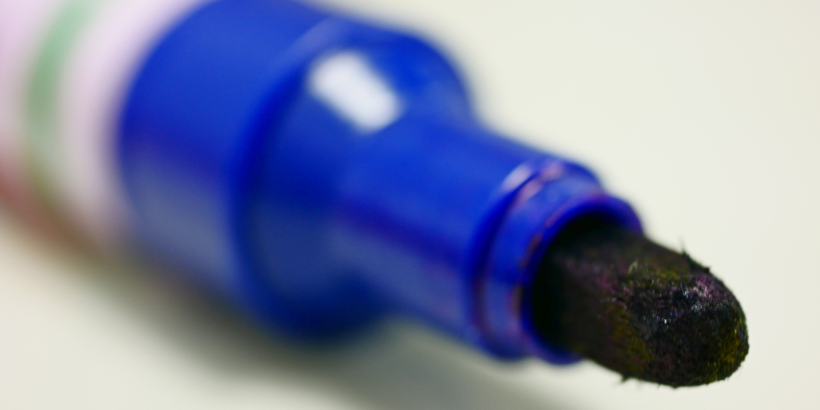  blue dry erase marker pen 