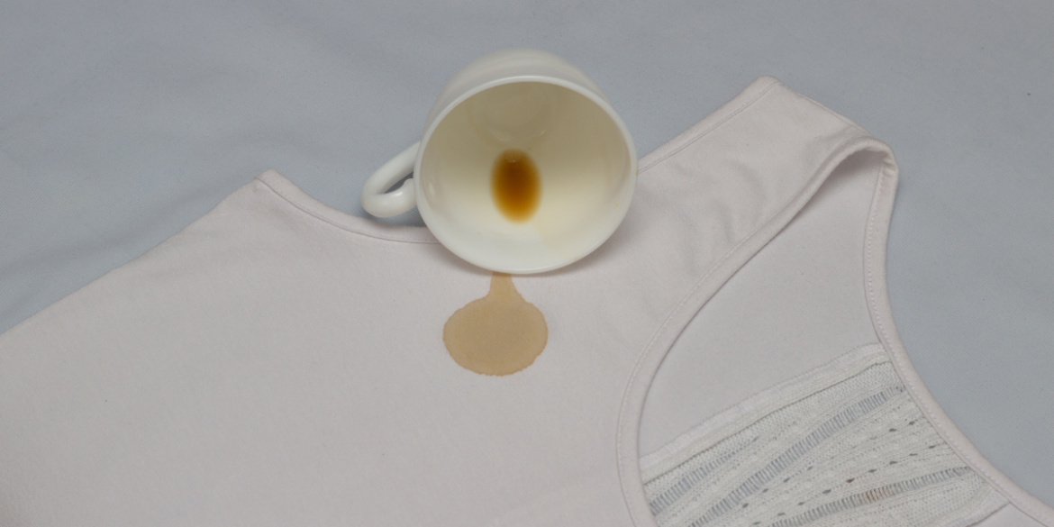 removing a tea stain with stain remover